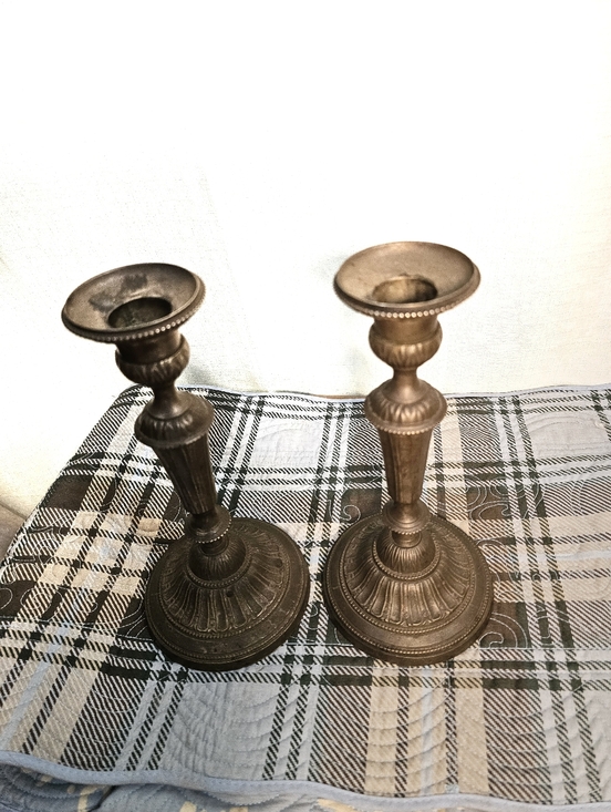 EPNS Made In India Other - EPNS Ware Made In India Set Of 2 Brass Candle Holders